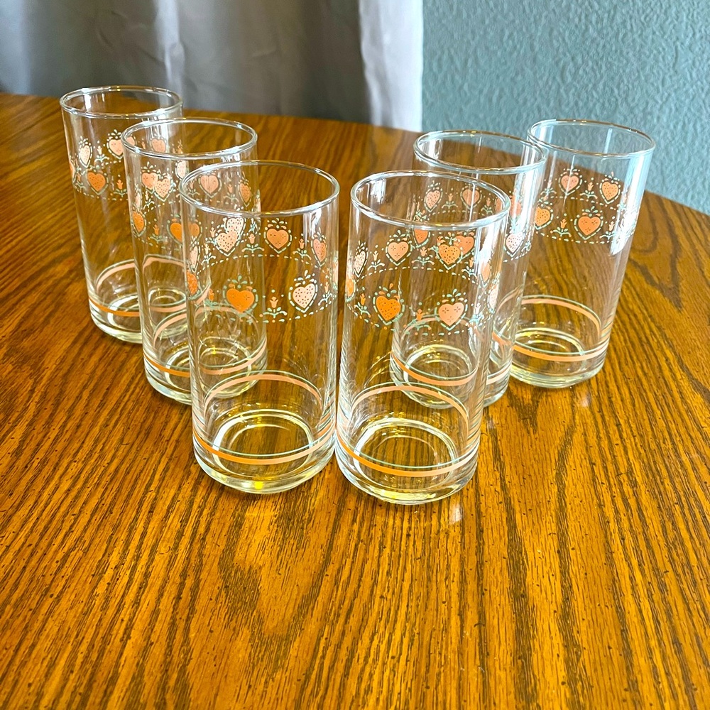 Corelle, Forever Your Hearts, 16oz Drinking Glasses, Set of 6 Glasses